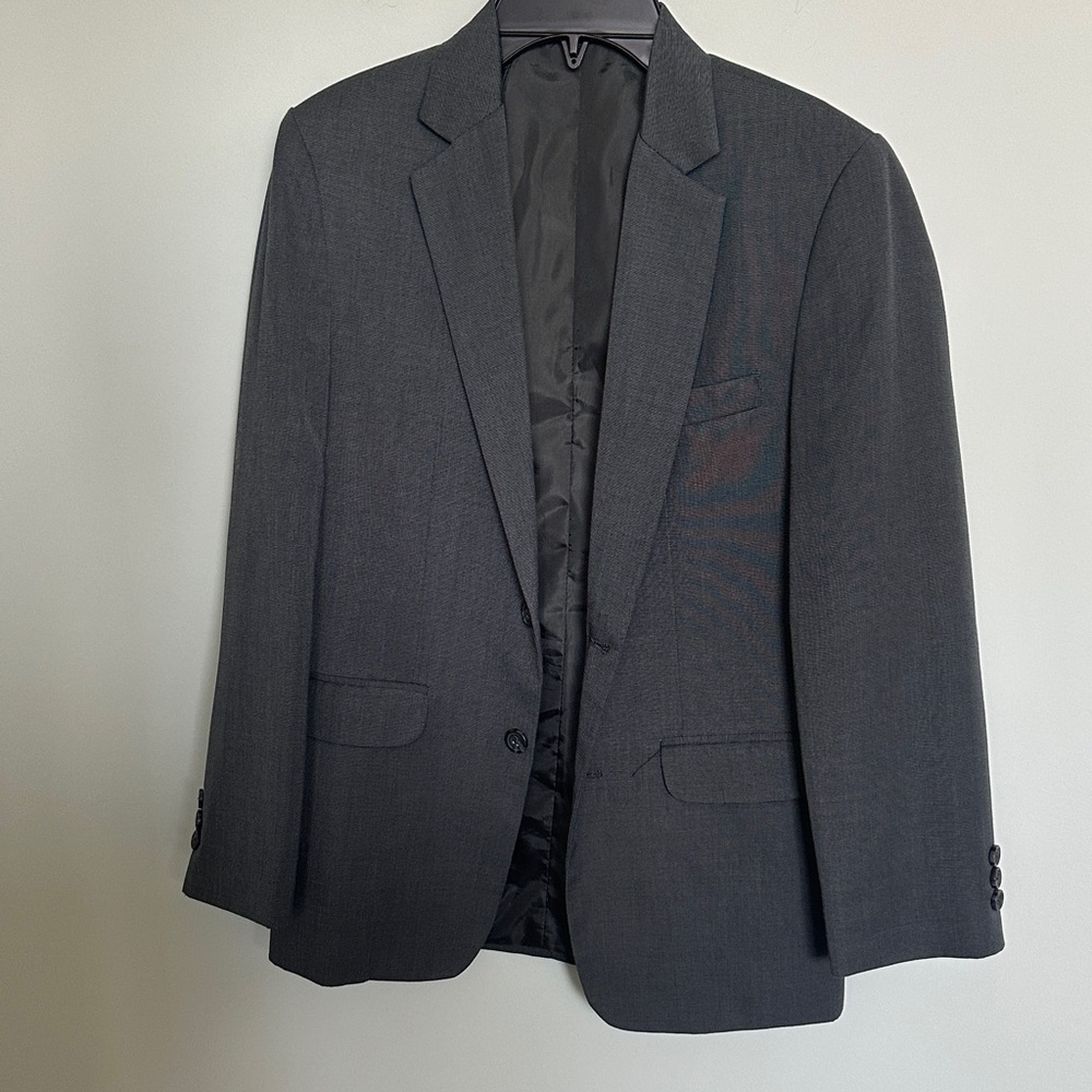 Perry Ellis Charcoal Gray Boys' Single-Breasted Blazer